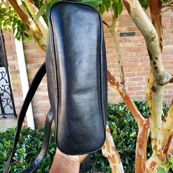 Vintage PERLINA New York Drop Handle Leather Shoulder Bag - Picture 8 of 14